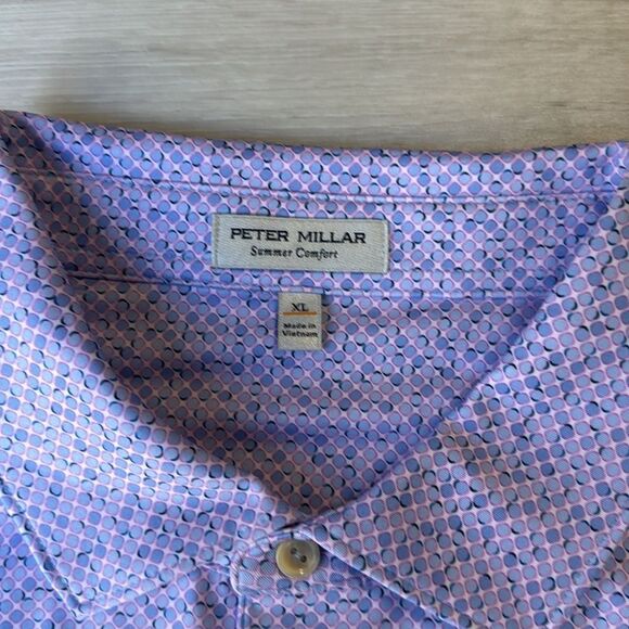 Peter Millar Short Sleeve Dazed and Transfused Print Polo Knit Shirt XL nwt - Picture 4 of 5